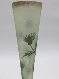 Late 19th Century Lebkuecher Sterling Silver and French Glass Vase Arts and Crafts For Sale at 1stDibs