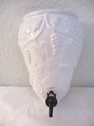 Vintage Italian Pottery White Grape Motif Garden Wall Lavabo ...