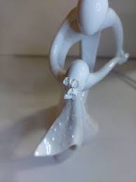 Ceramic White Wedding Figurine | eBay
