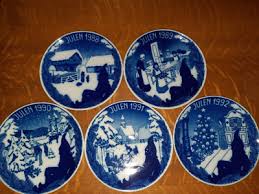 Set of 5 Porsgrund Christmas Plates, 1988-1992 | eBay