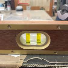 Sands 48" flat brass trim mahogany level (sl22by48) – Harry ...