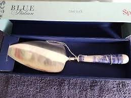 Spode Blue Italian Beautiful Cake Slice Server NIB Wedding Gift or Collectible | eBay