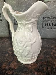 Victorian White Bisque Milk Pitcher or Creamer with Cherubs ...