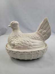 Antique Old Staffordshire Porcelain Hen Chicken on Nest ...