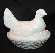 Ceramic Chicken on a Nest Box - Etsy