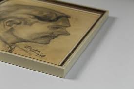 A4/ Zeichnung , Mischtechnik o.ä. - Porträt Mann , signiert ...