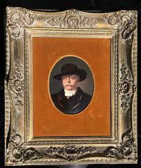 19th Century Portrait Prince Otto von Bismarck Labeled Merkel-Heine, W – Mission Gallery Antiques