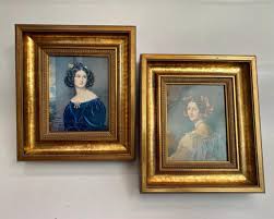 Vintage "grandes Dames" Portraits Gilded Frames Elegant Wall Decor Vintage Portraits Ladies Gold Frames Wall Art Women Wall Decor Pair Frame - Etsy