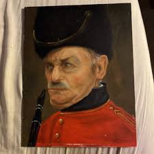 Gino Testaguzza Original Oil On Board Clarinet Player