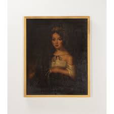19th Century French Oil on Canvas Portrait of a Young Girl ...