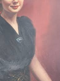 Antique Portrait Painting Pretty Woman Female Model Listed Large As Is Oil | eBay