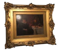 Cavalier Smoking Antique Oil Painting Albert Friedrich ...