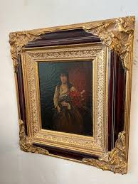 Vintage Painting of Peasant Woman - Etsy