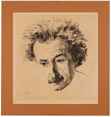 Albert Einstein Signed Oversized Etching by Julius C. Turner ...