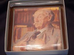 Vintg English Hand-Cast Glass PAPER WEIGHT Portrait of ...