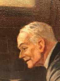 Charming Original Painting of Two Businessmen and Toy Duck ...