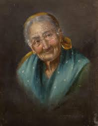 Filippo Marantonio - Filippo Marantonio (1863-1937) - Olio italiano del primo Novecento, Nonna su 1stDibs