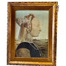 Vintage Framed Design Toscano Portrait of Battista Sforza ...