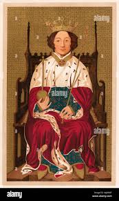 Richard II, King of England. Lithograph of a painting in ...