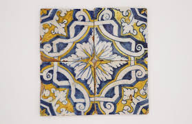 17th Century Antique Tiles, Set of Four, Portuguese | eBay