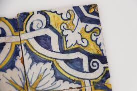 17th Century Antique Tiles, Set of Four, Portuguese | Chairish