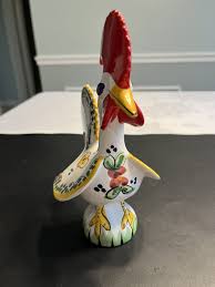 Hand Painted Portugal Good Luck Rooster Chicken Figurine ...