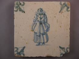 Antique Dutch Tile human green color very rare 17th century -free shipping | eBay
