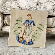 Antique Portuguese Tile 19th century handmade hand painted Unique decorative | eBay