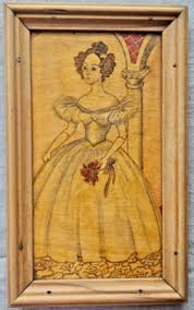 Handmade retro painting with a memory note. 17x27 cm | eBay