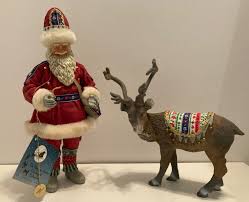 Possible Dreams American Artist Alpine Santa with Reindeer 1991 | eBay