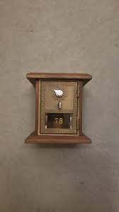vtg POST OFFICE DOOR MAIL BOX OAK COIN BANK 1956 Keyless Lock CO door #78 | #1917170765