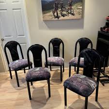 6 Retro 90s Velour Dining Room Chairs for Sale in Palm ...