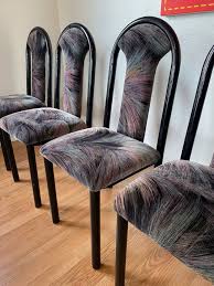 1980s Tubular Postmodern Dining Chairs