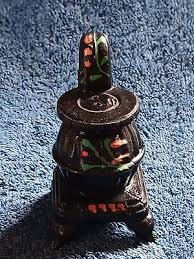 VTG Pot Belly Stove Cast Iron Salt Pepper Shaker Vtg ...