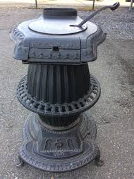 Antique Wood Pot Belly Parlor Stove Cast Iron Round Small Boat Cabin Coal Tiny | #1915952219