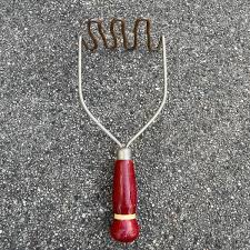 Vintage Potato Masher w/ Red Wood Handle Balls At the End | eBay