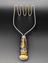 Vintage Kitchen Utensil Red Wood Handled Ladle and Black Wood Handled Masher - V0710 - Etsy