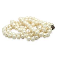 Freshwater Rose Baroque Pearl Necklace with Sterling Silver ...