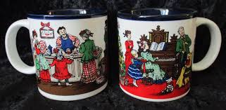 Vintage Christmas Coffee Mugs (2) Potpourri Press 'Victorian ...