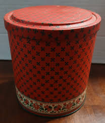 Vintage Potpourri Press Red Cookie Tin 5" Round x 5" Deep | eBay