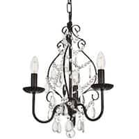 Elegant Lighting Blaise 3 Light 15" Crystal Chandelier - Bed ...