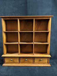 Sold at Auction: Vintage Wood 15 Inch Wall Curio Shelf With ...