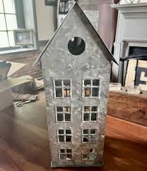 Pottery Barn Galvanized Village House Tall, 16 ...