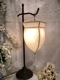 Vintage Bridge Lamp W/ Ivory Satin Shade - Etsy