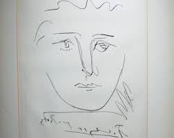 Circa 1950 PABLO PICASSO Firmato in lastra ACQUAFORTE intitolata "Pour Robie" con autentica in cornice originale - Etsy Italia