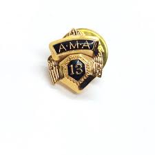 AMA American Motorcyclist Association 13 Years Pin Lapel Gold Tone Collectible - Etsy