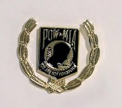 POW MIA with Laurel Wreath Pin Badge | Enamel Lapel Pin Badges | JKs Bargains
