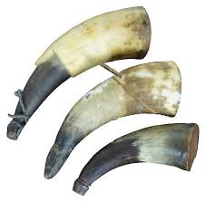 3 American Antique Black Powder Muzzleloader Horns Loading ...