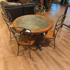 Iron And Stone Tiled Dining Table And Chairs for Sale in ...