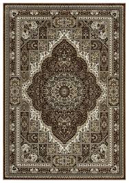 MDA Rugs Prime 5 X 7 (ft) Brown and Cream Indoor Medallion ...